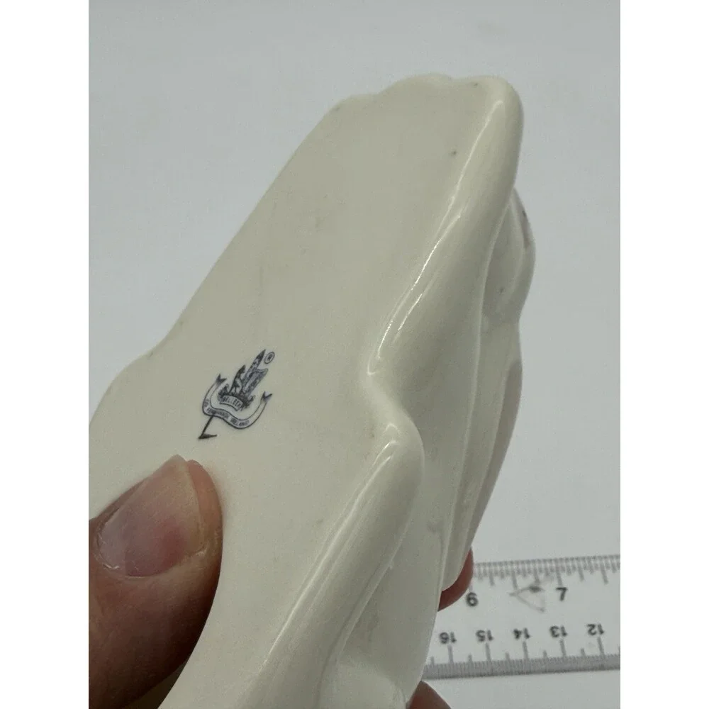 Vintage Belleek Irish Art Pottery Porcelain Rabbit Bunny Figurine Easter 2”x5”